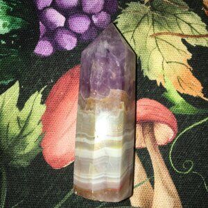 Amethyst + Mexican Lace Agate Tower